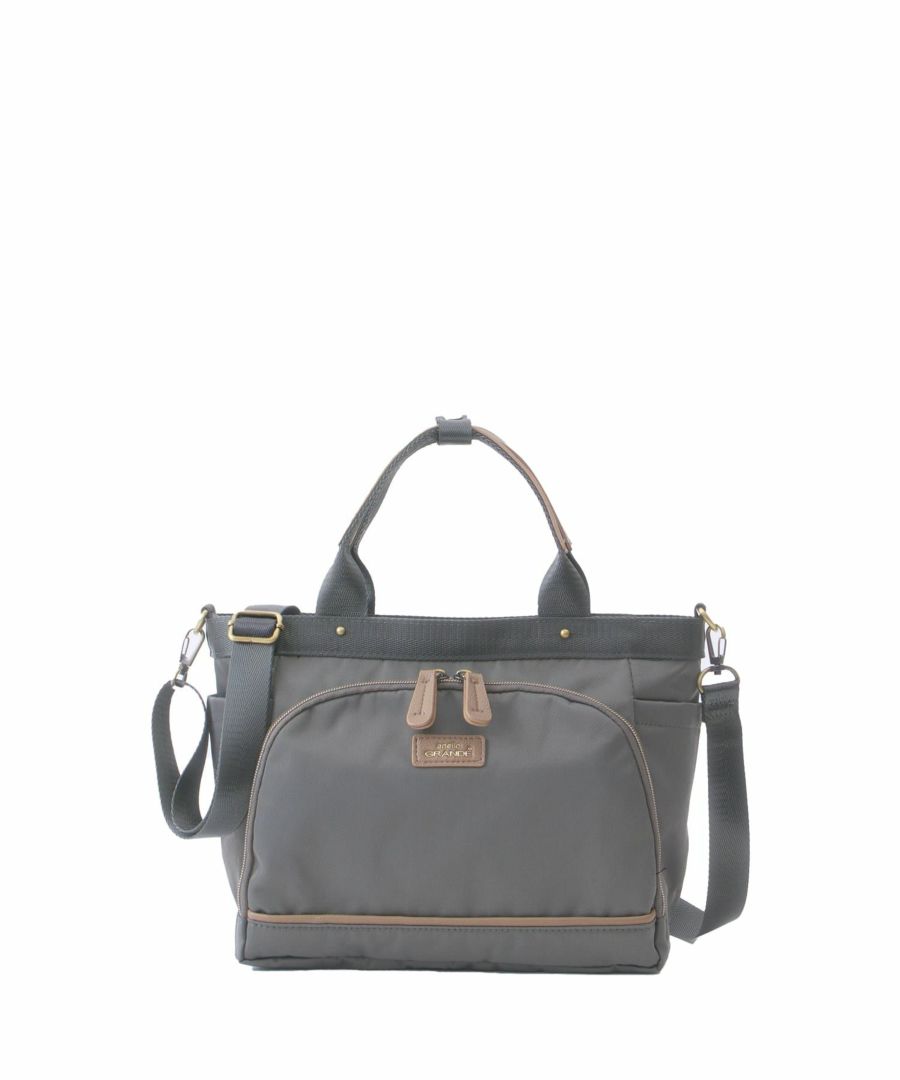 anello GRANDE ショルダーバッグ 撥水 2WAY GTM1042 グレー