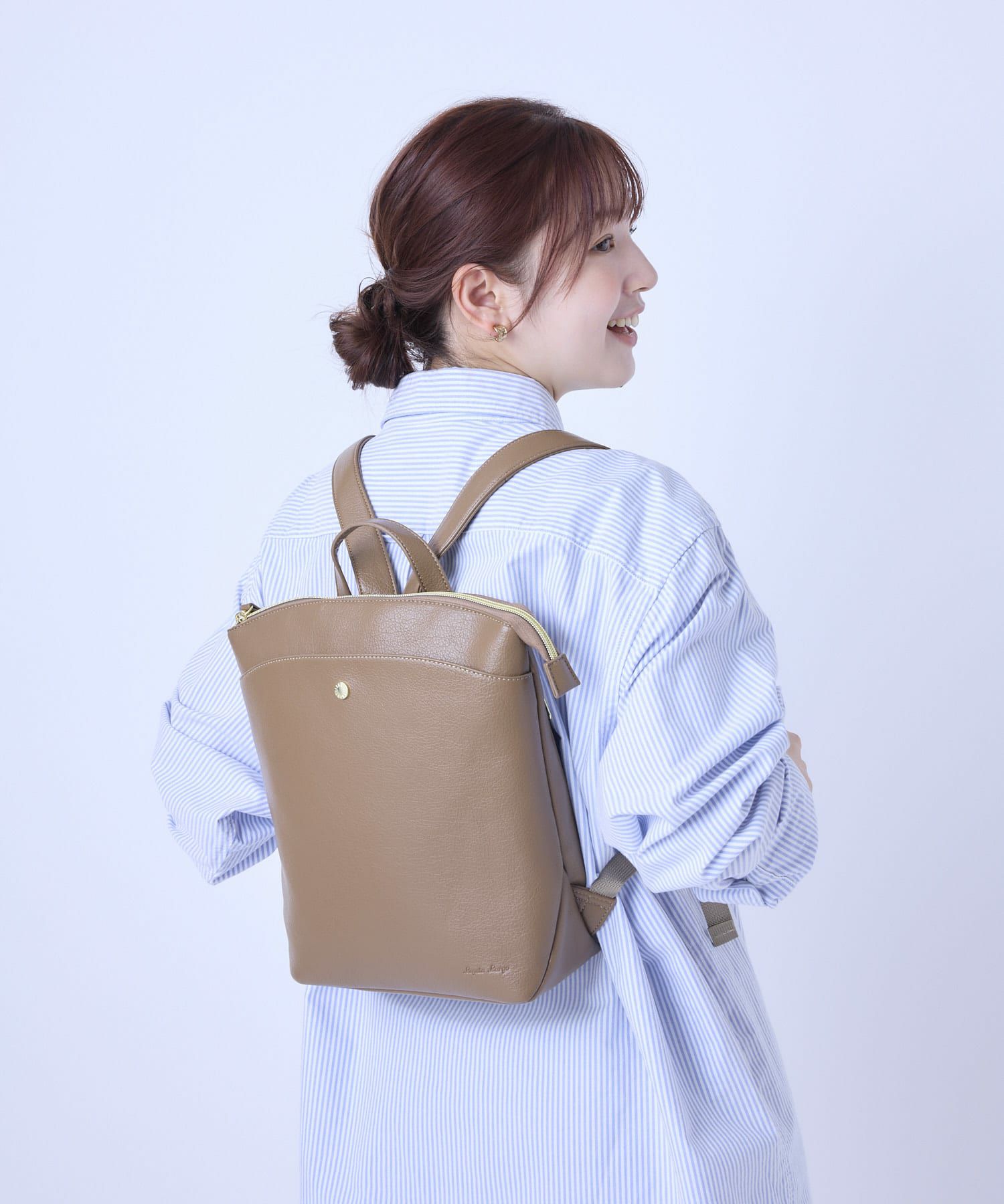 Legato Largo リュック バックパック 軽量 ボトルポケット A5 カーブ LG-V0443