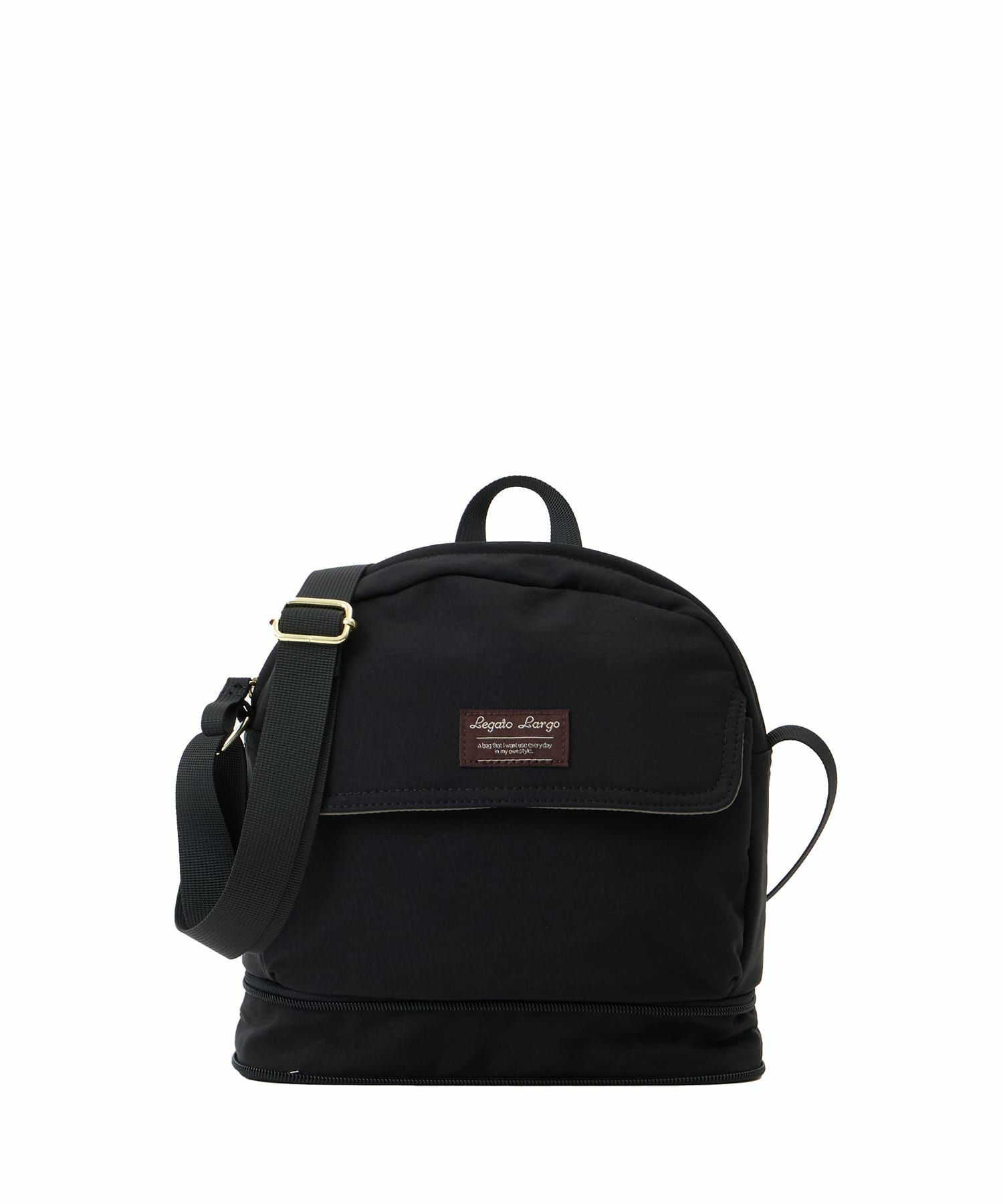 Legato Largo ショルダーバッグ 拡張 軽量 自立 撥水 ﾙｰﾌﾟ付 A5収納 600mlﾎﾞﾄﾙ収納 長財布収納 0 ひろがるかばん LH-W0111