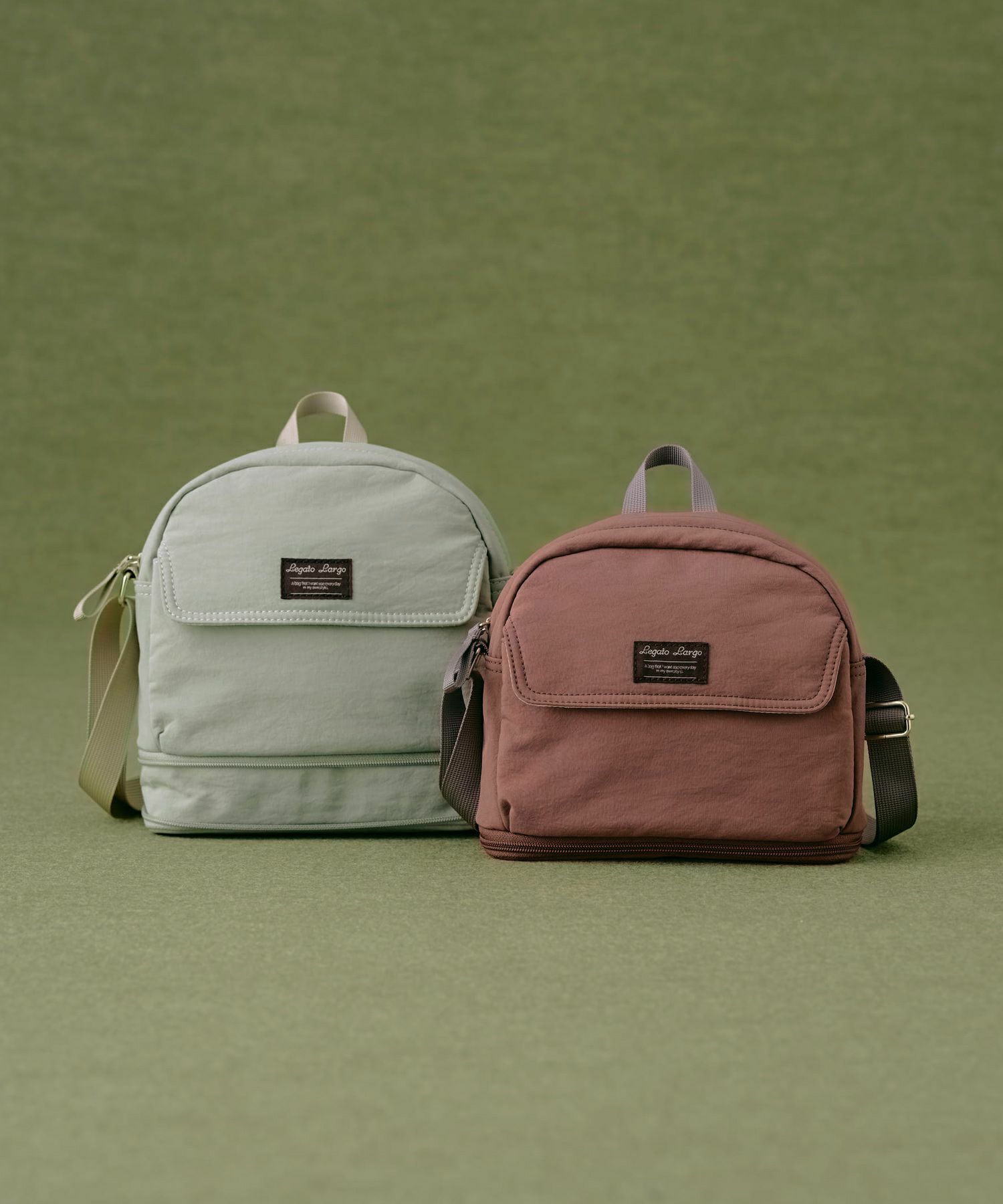 Legato Largo ショルダーバッグ 拡張 軽量 自立 撥水 ﾙｰﾌﾟ付 A5収納 600mlﾎﾞﾄﾙ収納 長財布収納 0 ひろがるかばん LH-W0111