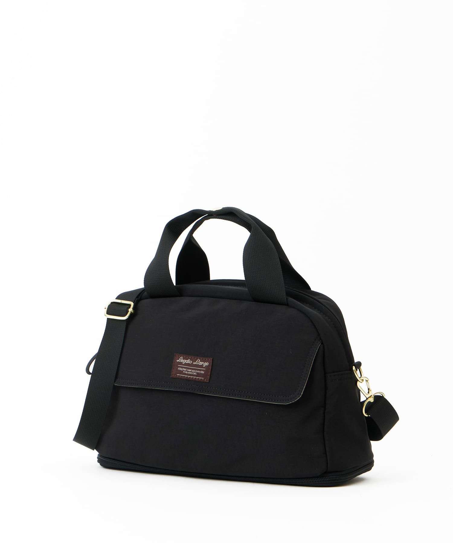 Legato Largo ショルダーバッグ 拡張 軽量 自立 撥水 2WAY ﾊﾝﾄﾞﾙ留め付 600mlﾎﾞﾄﾙと長財布が同時収納 0 ひろがるかばん LH-W0112