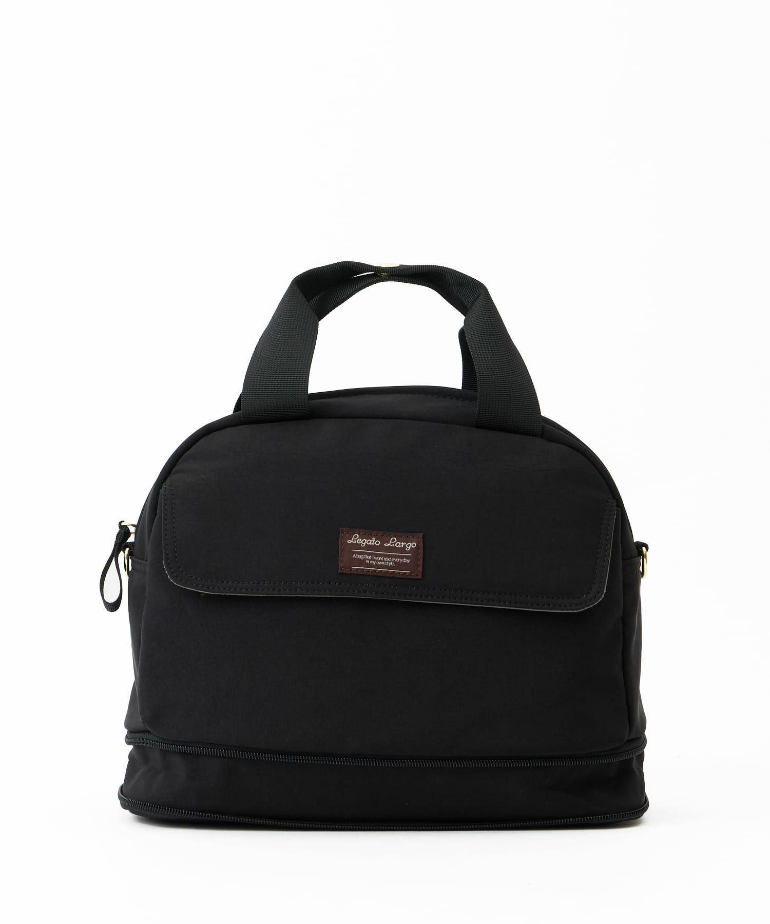 Legato Largo ショルダーバッグ 拡張 軽量 自立 撥水 2WAY ﾊﾝﾄﾞﾙ留め付 600mlﾎﾞﾄﾙと長財布が同時収納 0 ひろがるかばん LH-W0112
