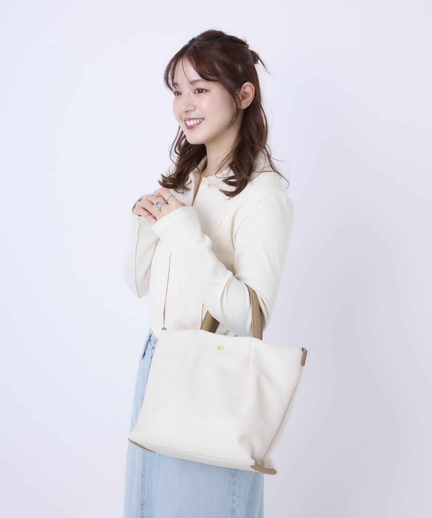 Legato Largo ショルダーバッグ 三層 ショルダーパッド 肩楽 2WAY A5 肩楽 LH-W0162