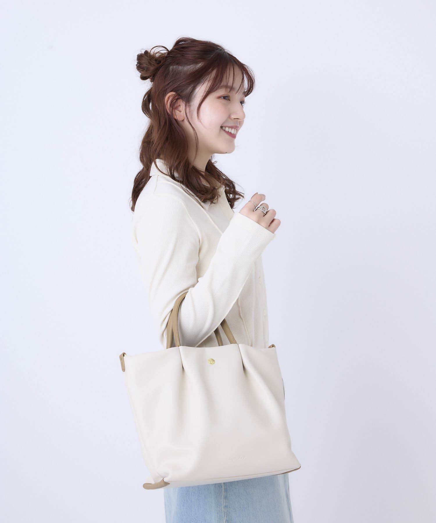 Legato Largo ショルダーバッグ 三層 ショルダーパッド 肩楽 2WAY A5 肩楽 LH-W0162