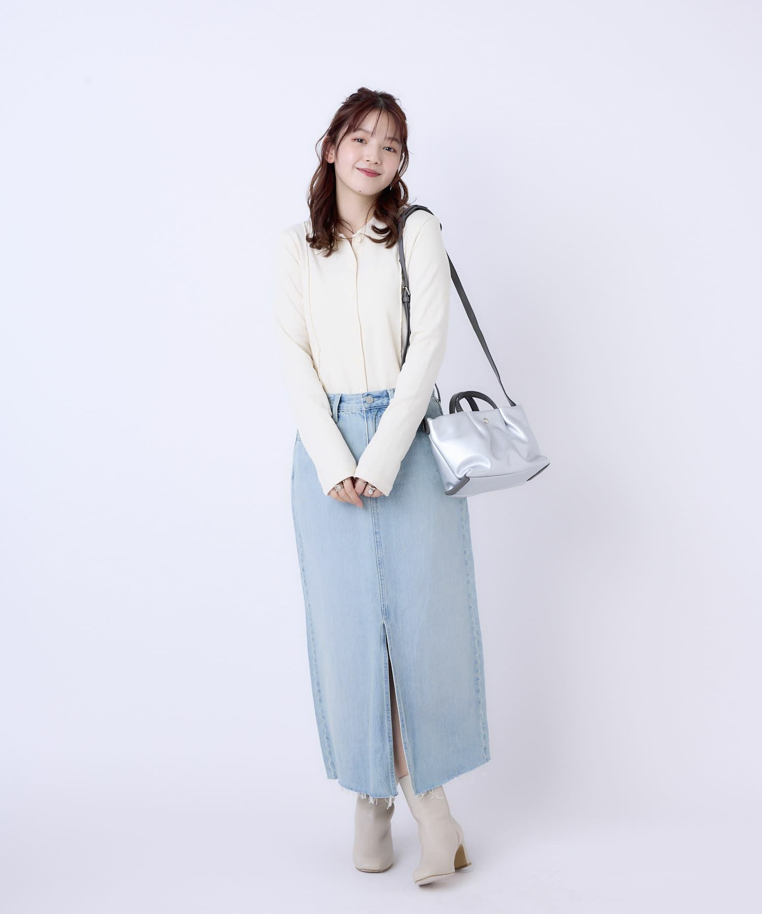 Legato Largo ショルダーバッグ 三層 ハンドル付き ショルダーパッド 肩楽 mini 肩楽 LH-W0163