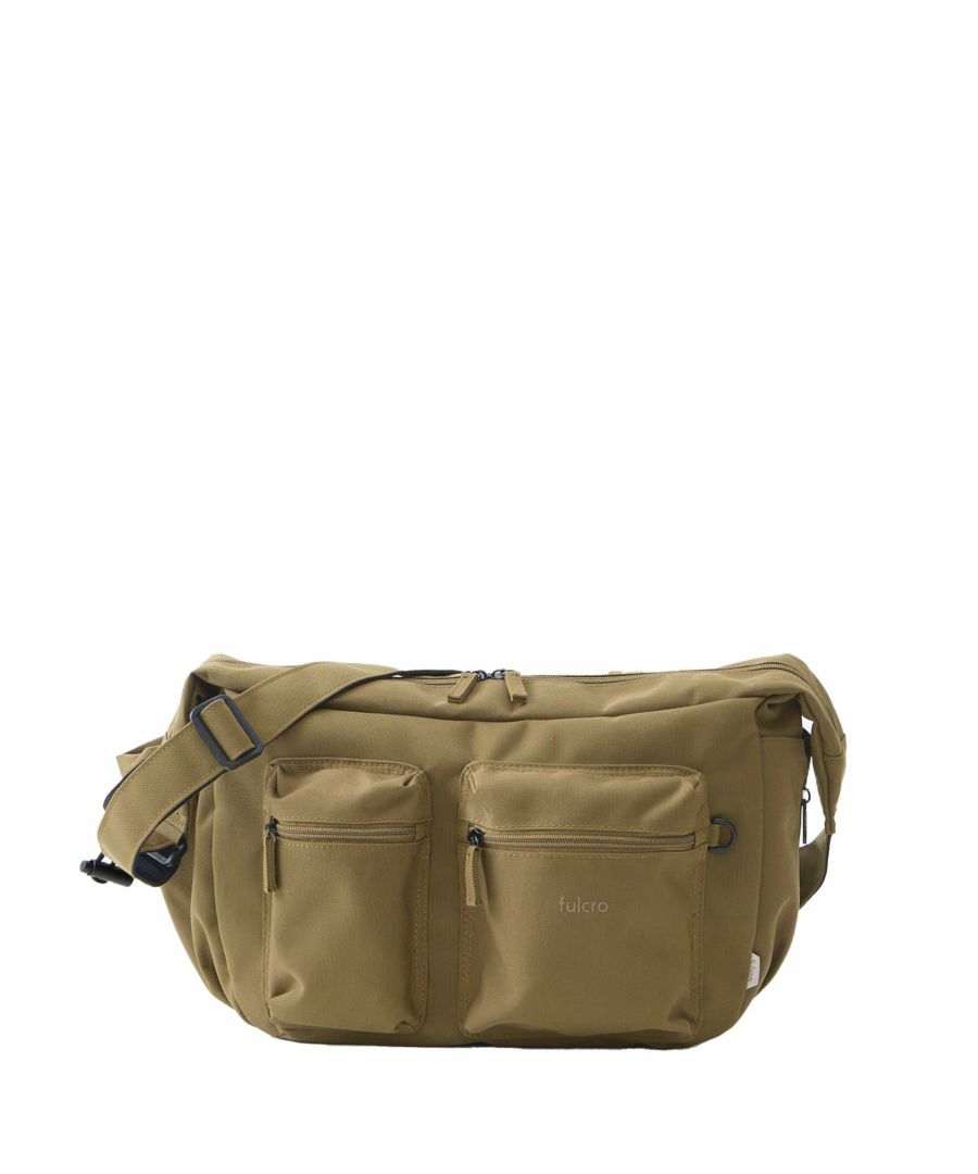 fulcro ショルダーバッグ 自立設計 撥水 広い開口部 ドローストリングポケット B5  fca-1023